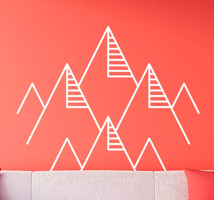 γεωμετρικά βουνά αφηρημένο τοίχο decal - TenStickers