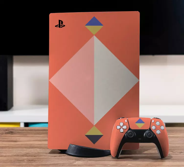αυτοκόλλητο γεωμετρικό σχέδιο τέχνης ps5 - TenStickers