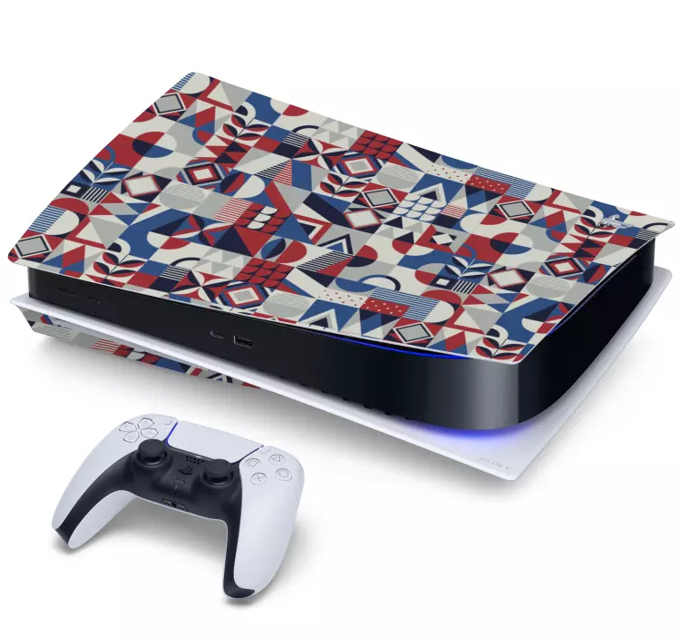 αυτοκόλλητο γεωμετρικού σχήματος ψηφιδωτό ps5 - TenStickers