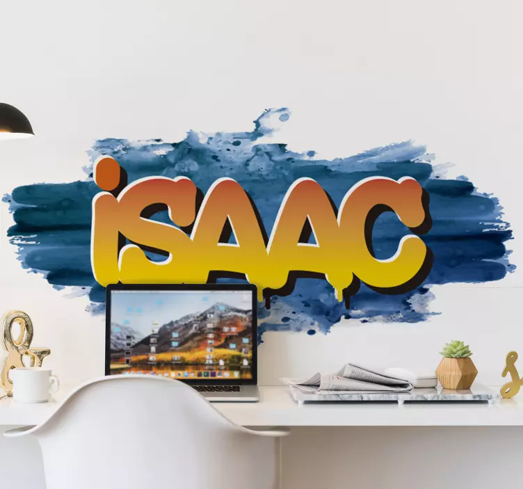 αυτοκόλλητο γκράφιτι όνομα ακουαρέλα αστικό - TenStickers