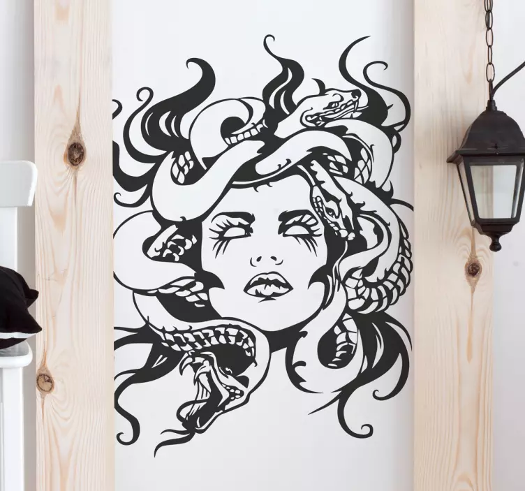 αυτοκόλλητο τοίχου ελληνικής μυθολογίας χαρακτήρα γοργόνης - TenStickers