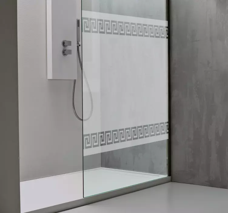 αυτοκόλλητο ντους ελληνικού μοτίβου - TenStickers