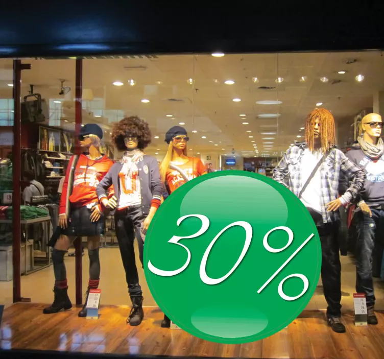 αυτοκόλλητο παραθύρου πωλήσεων πράσινης μπάλας - TenStickers