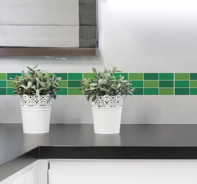 αυτοκόλλητο με πράσινο περίγραμμα τοίχου - TenStickers