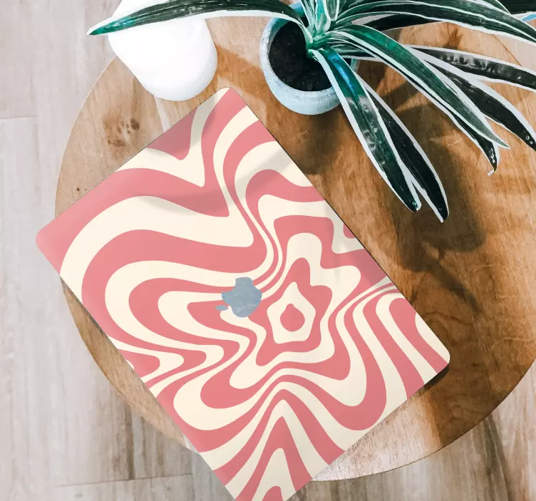 Groovy wave αφηρημένη αυτοκόλλητη τοίχου - TenStickers