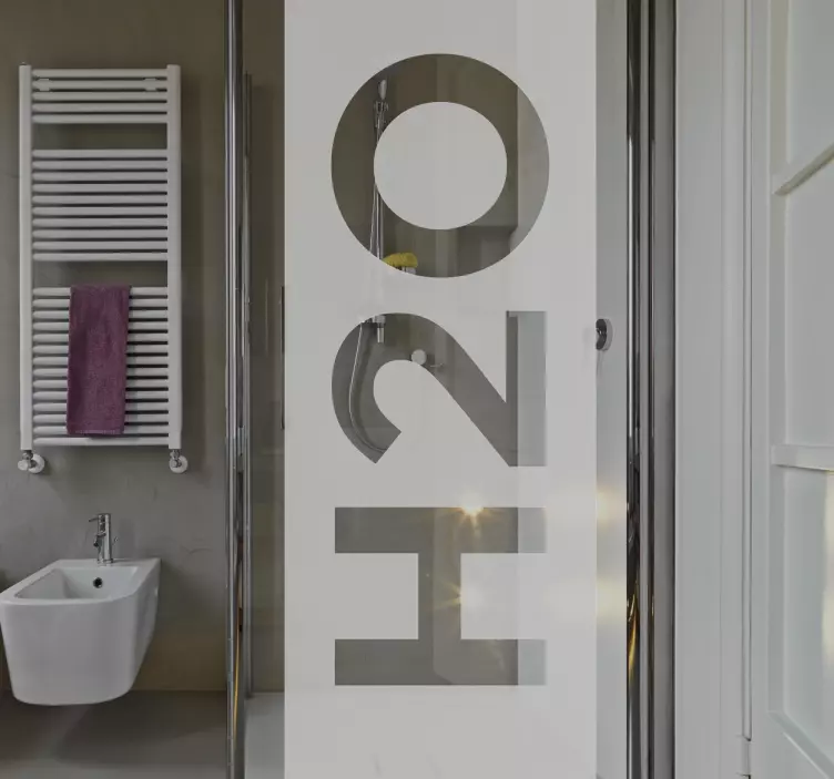 αυτοκόλλητο ντους διακοσμητικό h2o - TenStickers