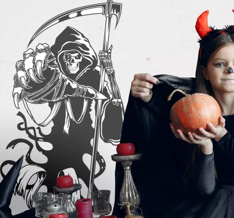 Αυτοκόλλητο απόκριες φιγούρα του Θεριστή - TenStickers