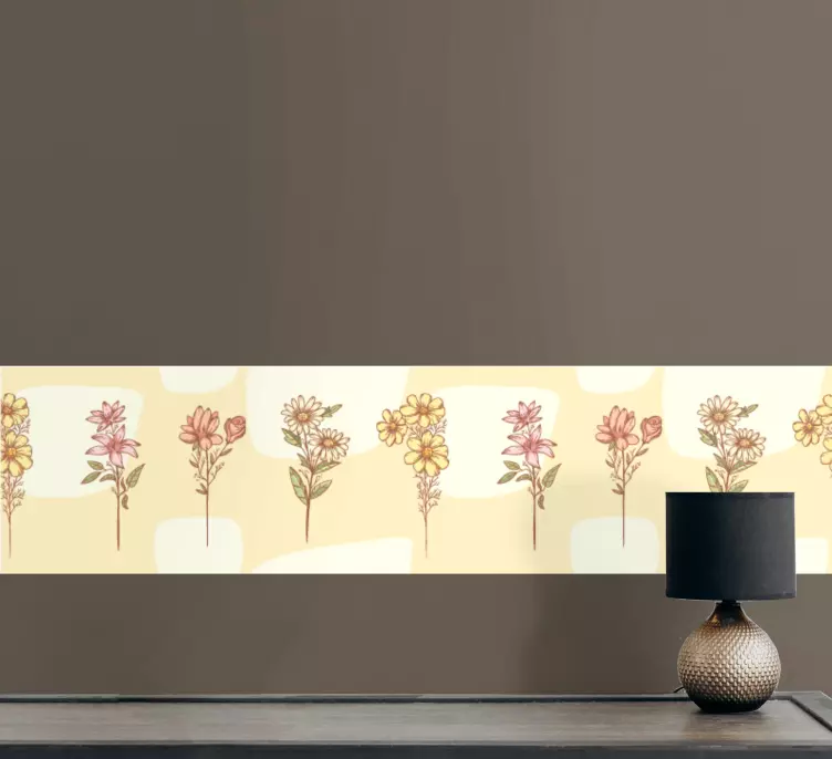 αυτοκόλλητο χέρι συντάσσονται λουλούδι σετ τοίχου - TenStickers