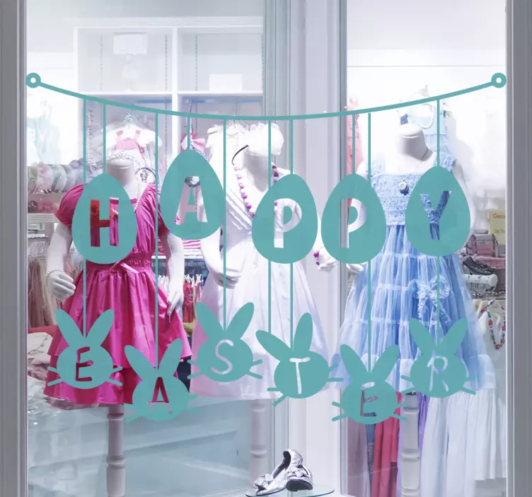 κρεμώντας αυτοκόλλητο ευτυχισμένο Πάσχα - TenStickers