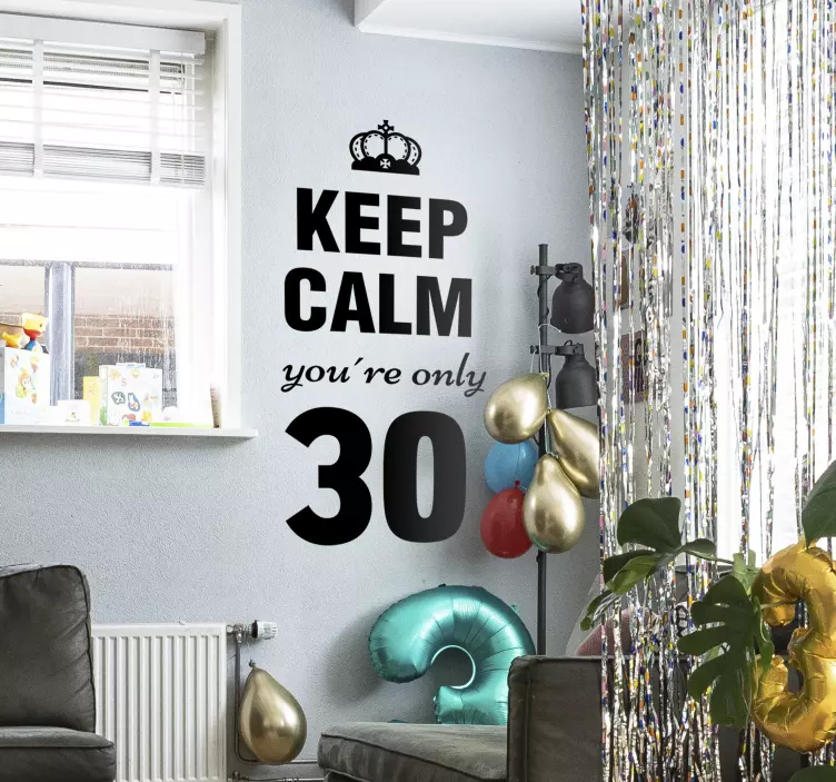 αυτοκόλλητο τοίχου χαρούμενα γενέθλια - TenStickers