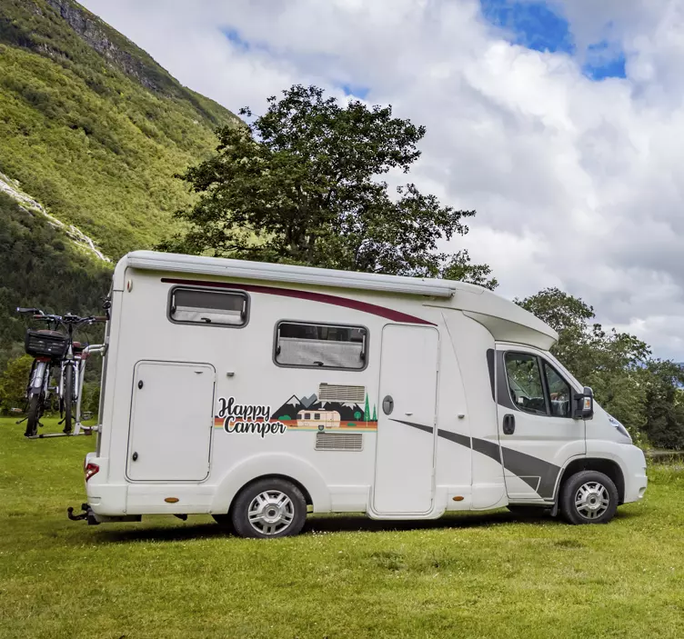 αυτοκόλλητο ευτυχισμένο τροχόσπιτο - TenStickers