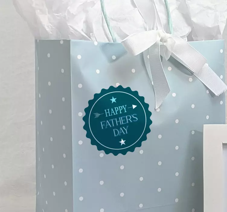 αυτοκόλλητο βινυλίου ετικέτας ευτυχισμένη ημέρα του πατέρα - TenStickers