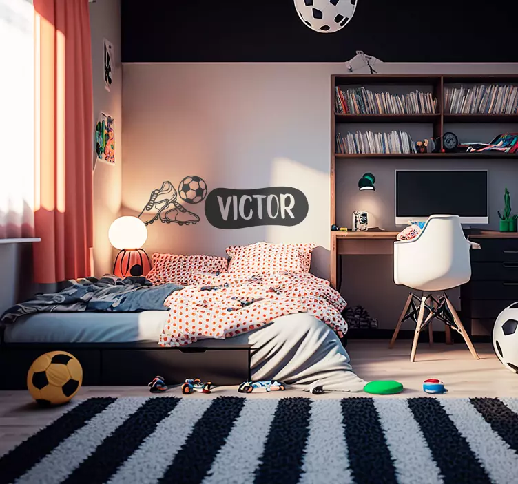 ποδόσφαιρο Αυτοκόλλητα Αθήνα Κεφαλή, Παπούτσια και Ποδόσφαιρο - TenStickers