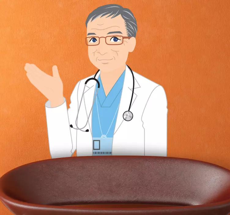 Αυτοκόλλητα υγείας φιλικός γιατρός εικονογράφηση - TenStickers