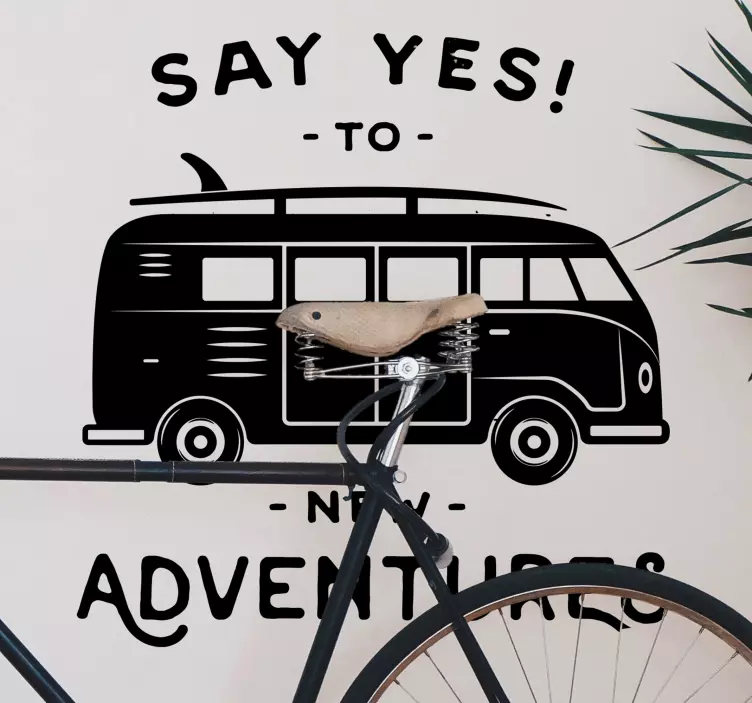 αυτοκόλλητο βινυλίου hippie van car - TenStickers