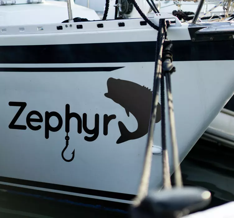 προσαρμόσιμο αυτοκόλλητο Αγκάλη και ψάρι - TenStickers