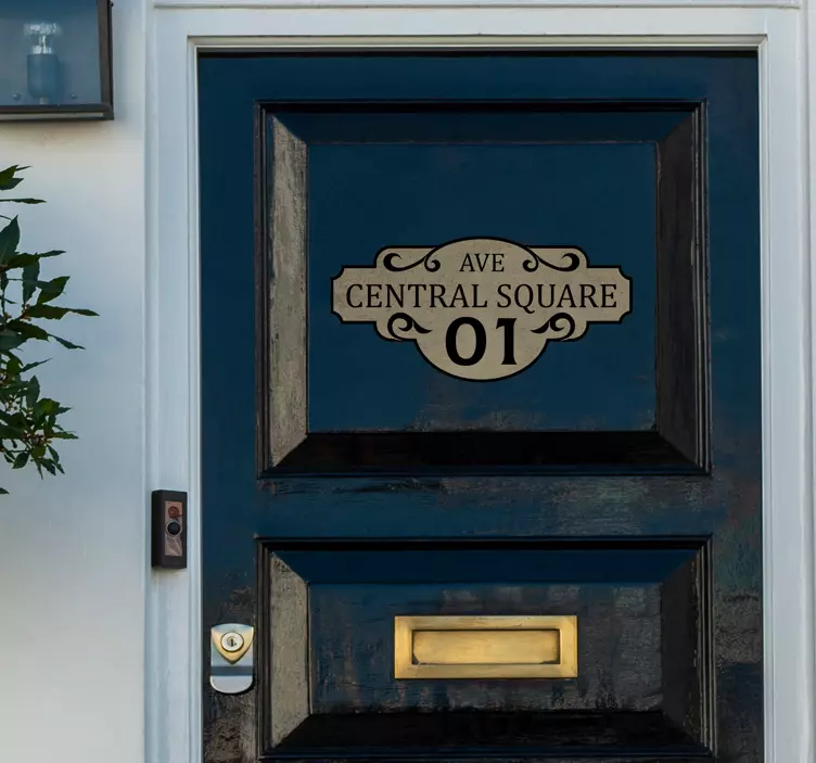 αυτοκόλλητο γυάλινης πόρτας αριθμός σπιτιού - TenStickers