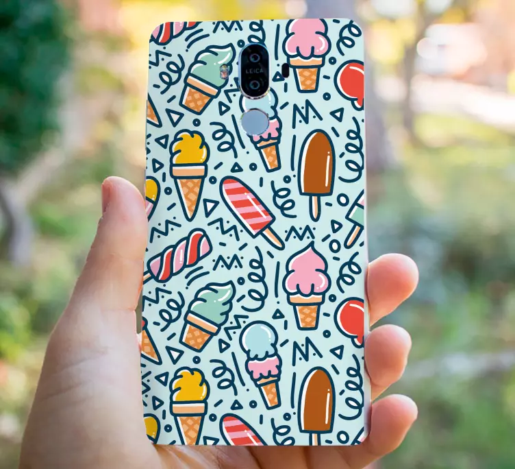 αυτοκόλλητο παγωτό χαριτωμένο μοτίβο huawei - TenStickers