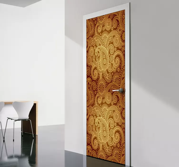 Ινδικό floral decal - TenStickers
