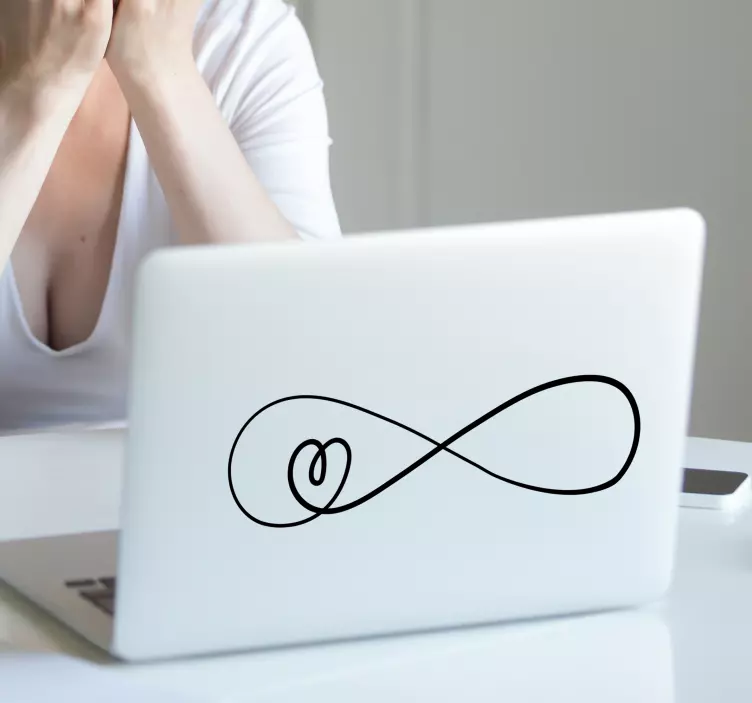 αυτοκόλλητο δέρματος laptop απεριόριστης αγάπης - TenStickers