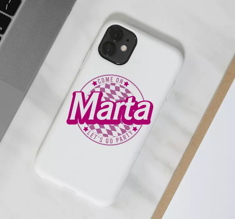 αυτοκόλλητο iphone Γεια σου, ας πάμε για πάρτι! - TenStickers