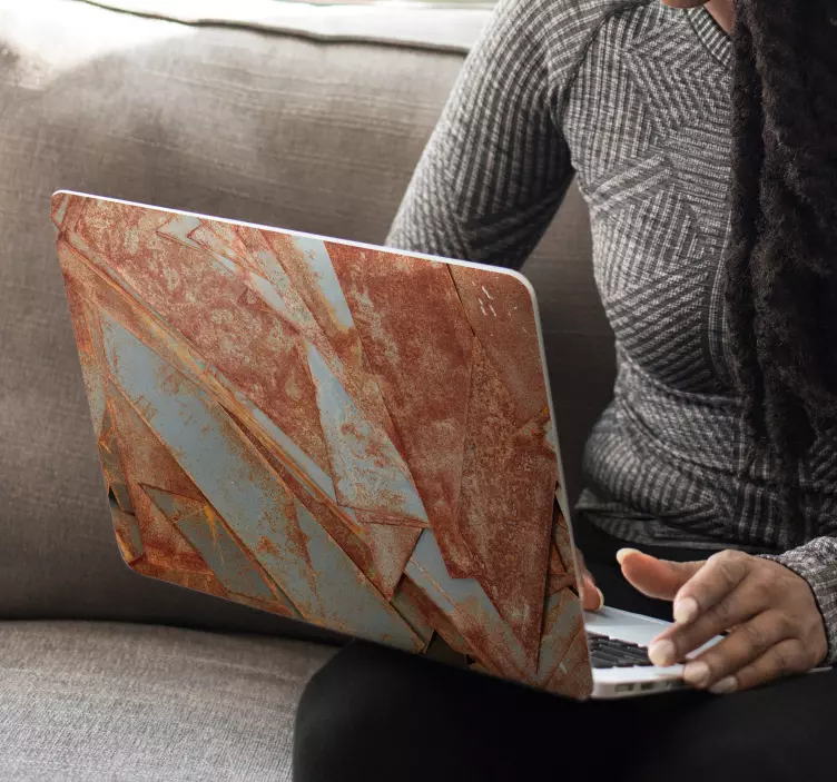 σιδερένιες πλάκες υφή δέρματα φορητού υπολογιστή - TenStickers