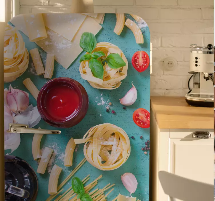 αυτοκόλλητο με ιταλικά τρόφιμα ψυγείο - TenStickers