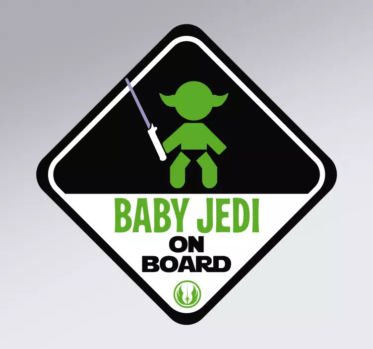 αυτοκόλλητο jedi baby on board - TenStickers