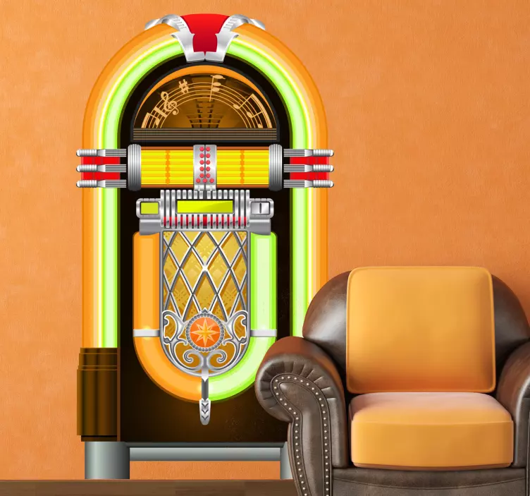 αυτοκόλλητο τοίχου vintage jukebox - TenStickers