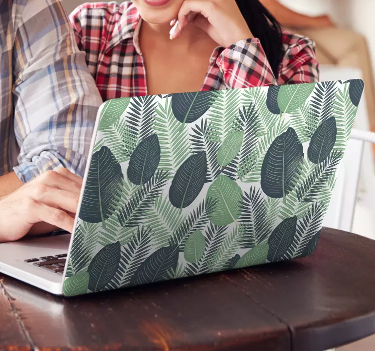 αυτοκόλλητο φορητό υπολογιστή με βλάστηση ζούγκλας - TenStickers