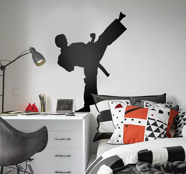 αυτοκόλλητο σιλουέτα καράτε - TenStickers