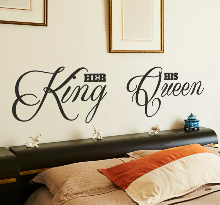Αυτοκόλλητο με το king & queen headboard - TenStickers