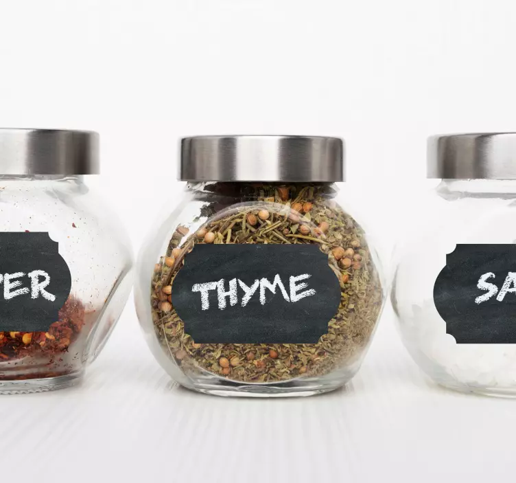 αυτοκόλλητο γράφουν ετικέτες αποθήκευσης κουζίνας - TenStickers