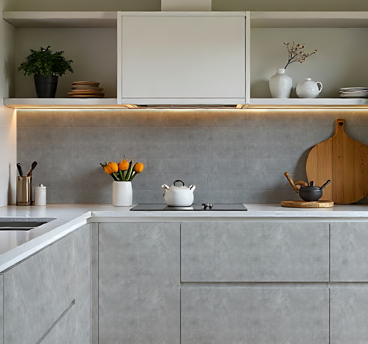 Αυτοκόλλητο κουζίνας απομίμηση εφέ πέτρας - TenStickers