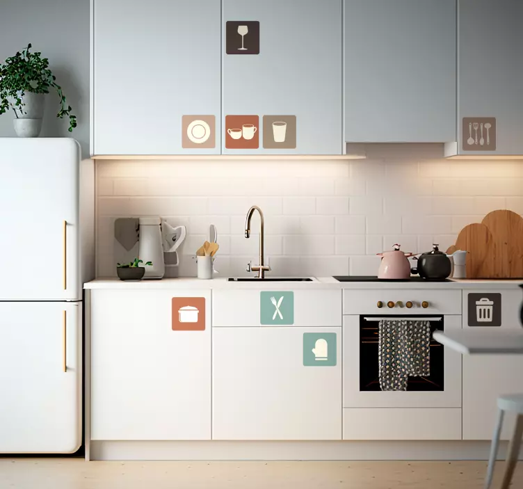 Aυτοκολλητα για ηλεκτρικεσ συσκευεσ Εικονίδια κουδούνια κουζίνας - TenStickers