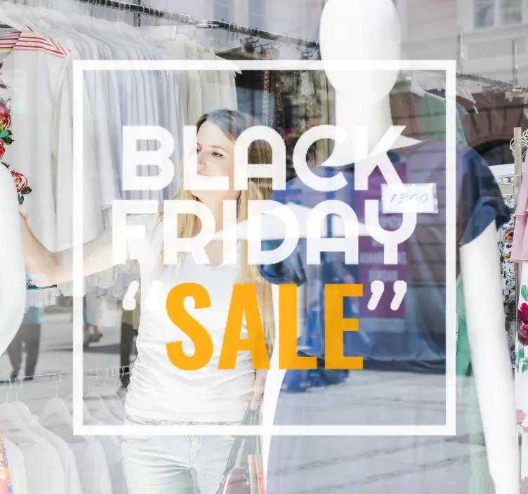 αυτοκόλλητα ετικέτας σχεδιασμού μαύρο Παρασκευή - TenStickers