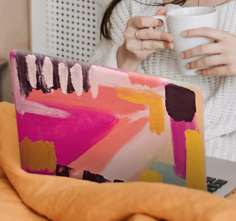 Αυτοκόλλητο για φορητό υπολογιστή Αφηρημένα Πολύχρωμα Σχέδια - TenStickers