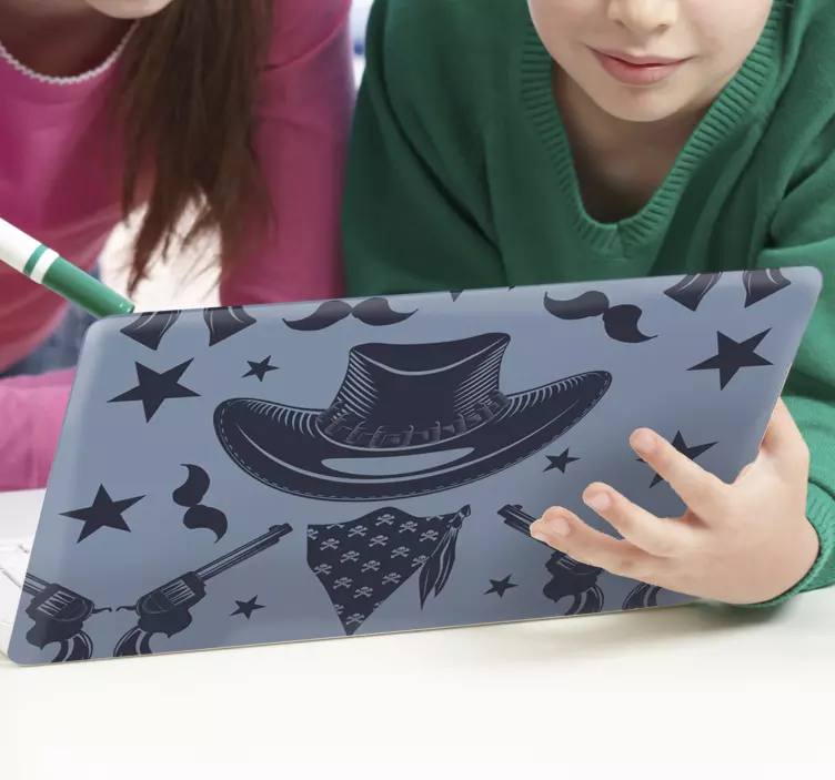 Αυτοκόλλητο για φορητό υπολογιστή αξεσουάρ καουμπόη - TenStickers