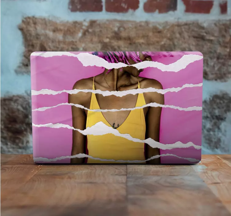 Αυτοκόλλητο για φορητό υπολογιστή εφέ σκισμένου χαρτιού - TenStickers