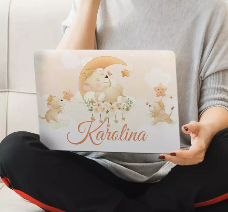 Αυτοκόλλητο για φορητό υπολογιστή ιδιότροπη σκηνή με ζώα - TenStickers