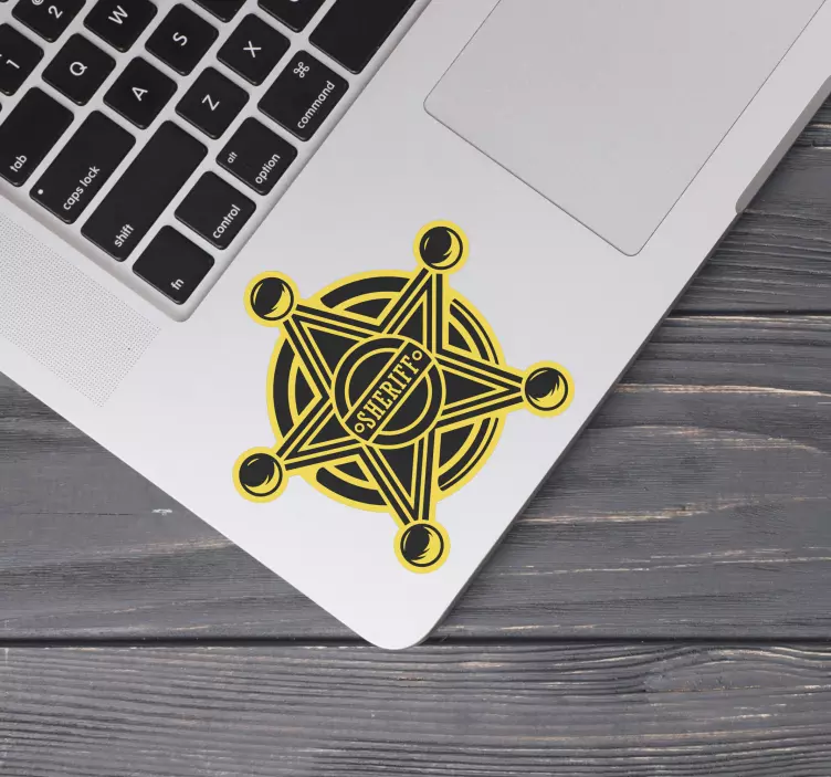 Αυτοκόλλητο για φορητό υπολογιστή αστέρι σερίφη - TenStickers