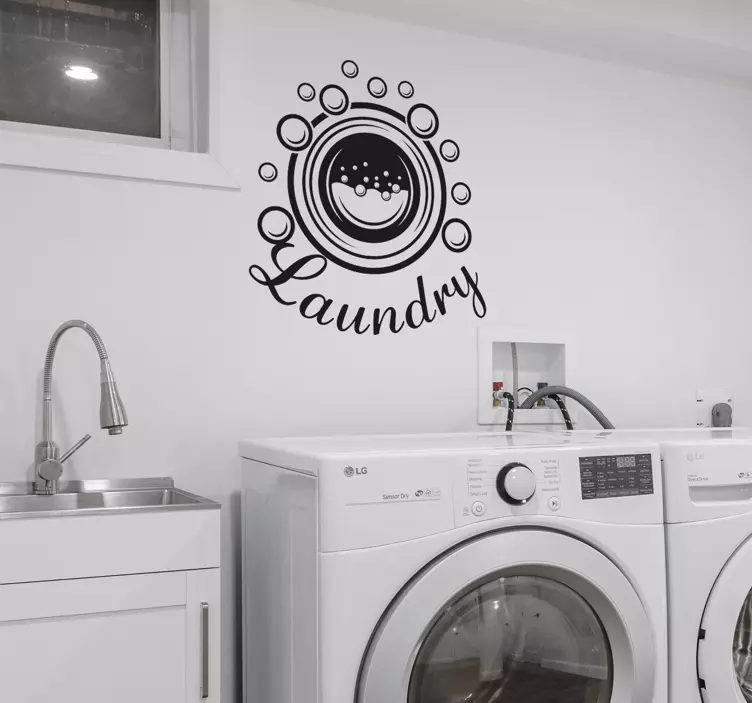 αυτοκόλλητο εισαγωγικά φυσαλίδων πλυντηρίου για τοίχο - TenStickers