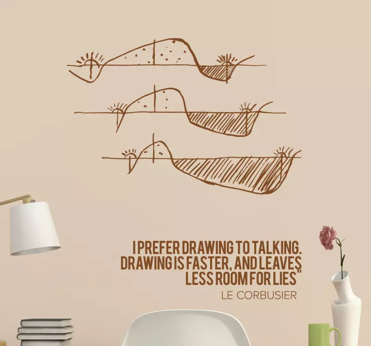 Αυτοκόλλητο με το απόσπασμα αρχιτεκτονικής le-corbusier - TenStickers