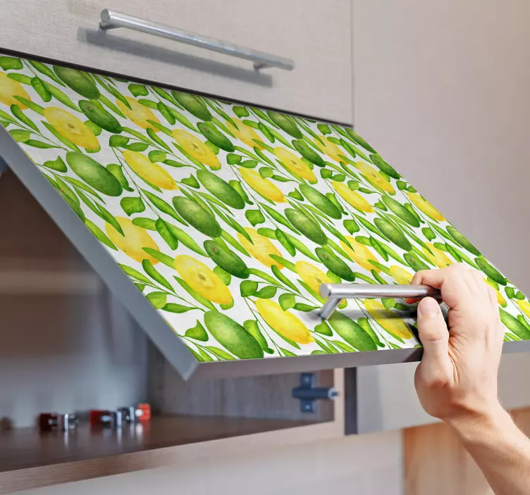 αυτοκόλλητο επίπλων με λεμόνια και λάιμ - TenStickers