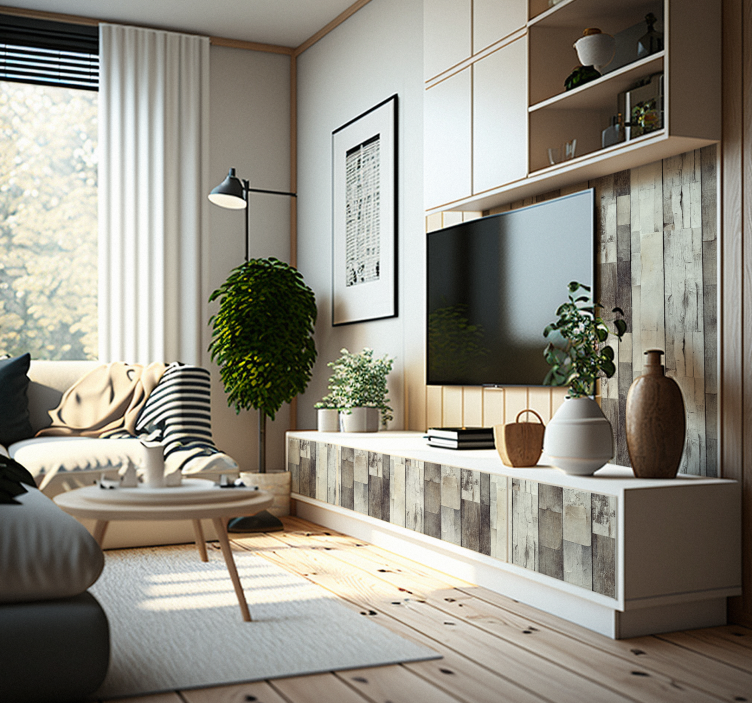 αυτοκόλλητο έπιπλα Καθαρό Ξύλο Ξεπαλαισμένο - TenStickers