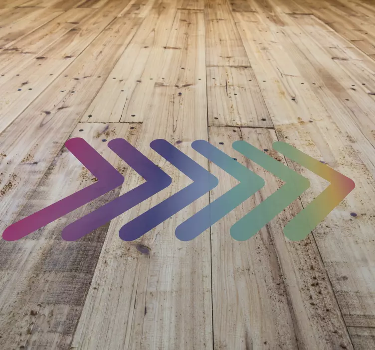 αυτοκόλλητο δαπέδου κατεύθυνσης γραμμής - TenStickers