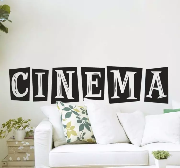 σαλόνι με κείμενο decal cinema - TenStickers