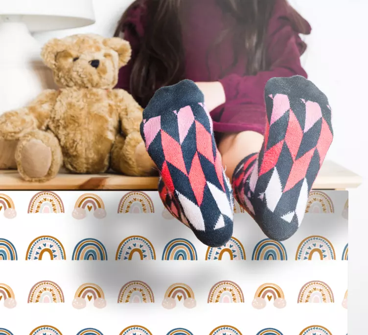 Αυτοκόλλητα τοίχου ζώα της ζούγκλας πολύχρωμο σχέδιο - TenStickers