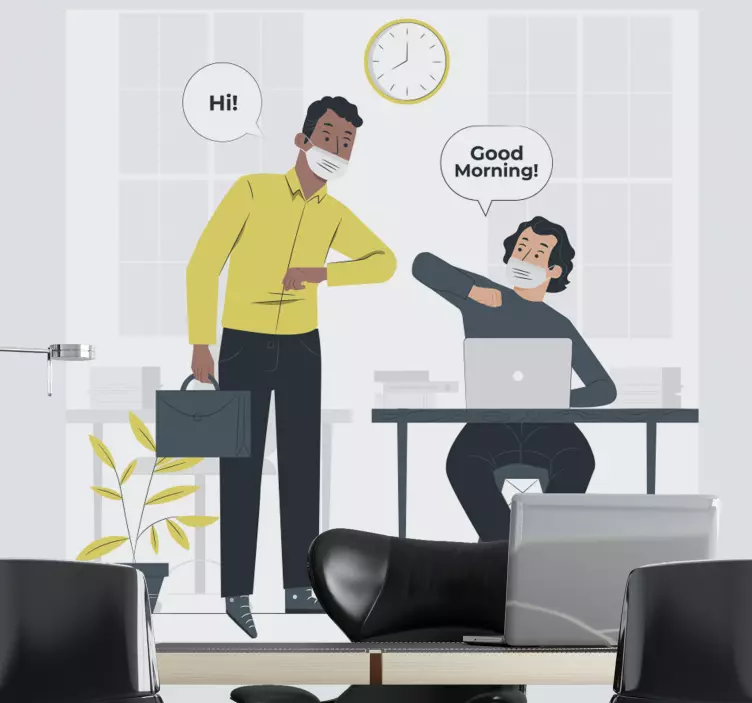 Αυτοκόλλητα τοίχου ζώα της ζούγκλας Καλημέρα Γραφείου - TenStickers