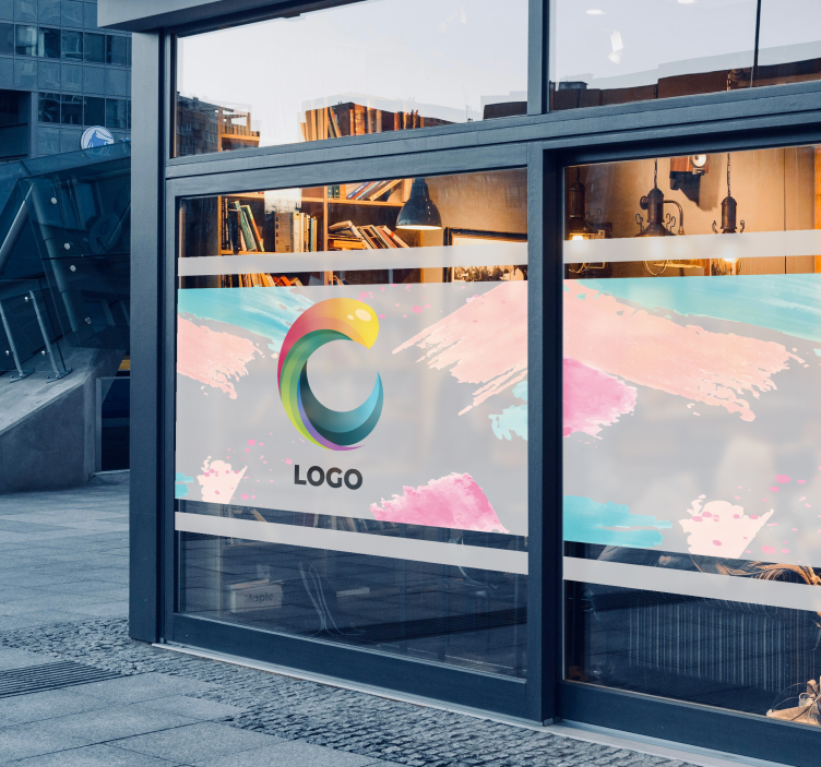 αυτοκόλλητο πρόσοψη καταστήματος Επαγγελματικό λογότυπο επιγεγραμ - TenStickers